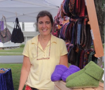 Johanna with some woolens